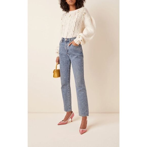 Miu Miu Calzature Donna Crystal Embellished Satin Heels Pumps Rose Pink SZ 36.5 - Picture 2 of 12